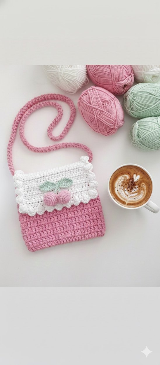 Kız Çocuk örgü çanta - Görsel 2