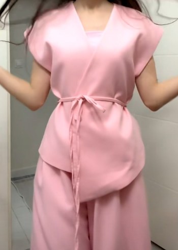 Addax Pembe ikili takım