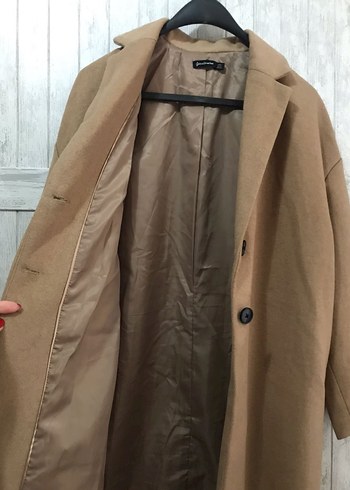 Stradivarius Uzun Kadın Kabanı - Görsel 7