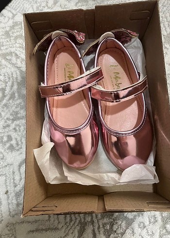 Kız Çocuk Parlak Pembe Tokalı Babet - Görsel 4