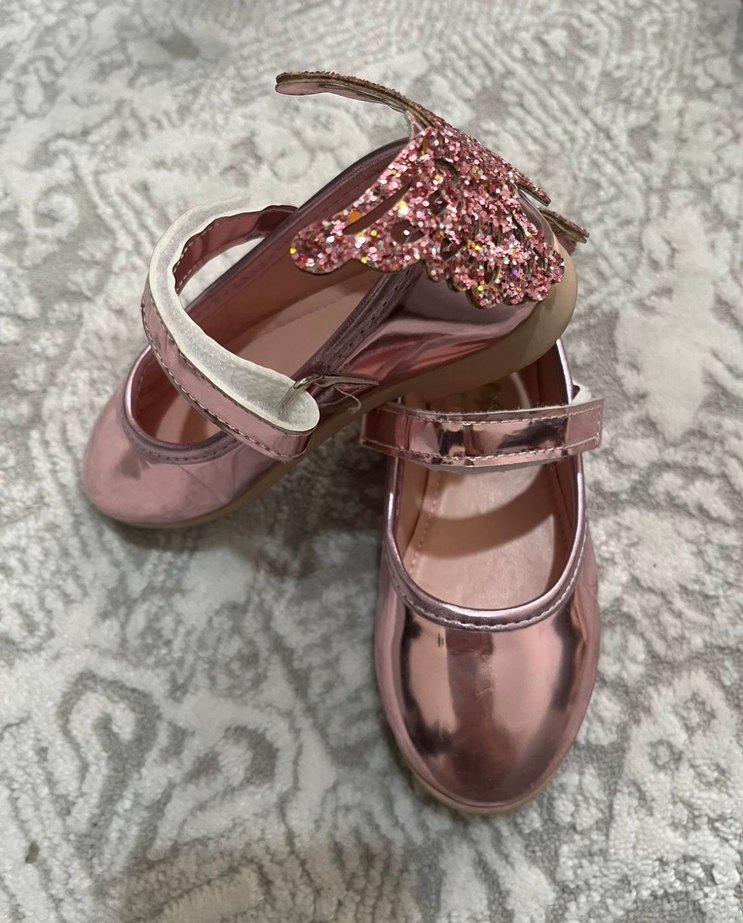 Kız Çocuk Parlak Pembe Tokalı Babet - Görsel 3