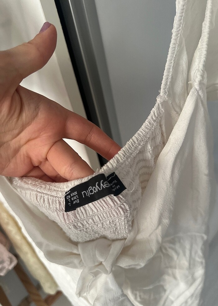 Beyaz çok tatlı elbise - Görsel 3