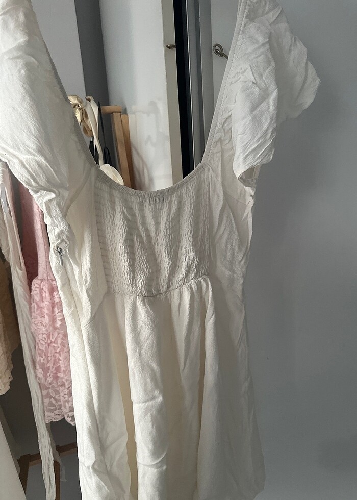 Beyaz çok tatlı elbise - Görsel 4