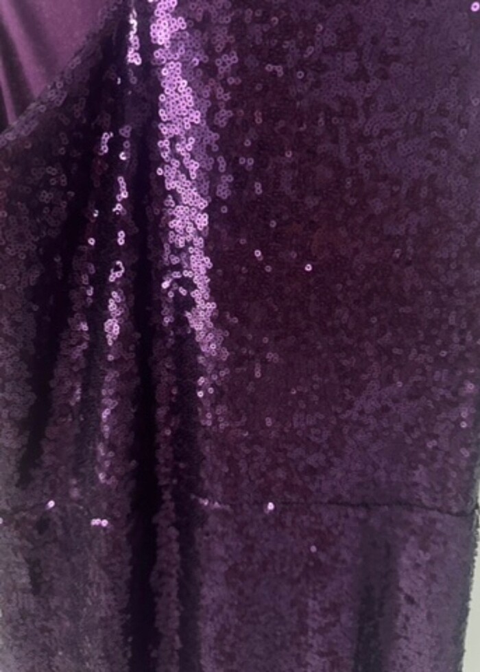 Mor payetli abiye - Görsel 3