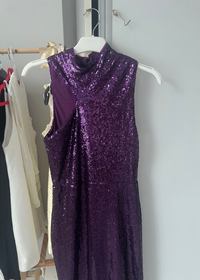 Mor payetli abiye - Görsel 2