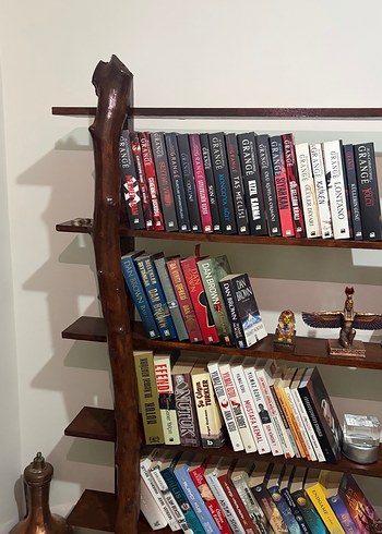 Gerçek ceviz ve çam ağacından ahşap kitaplık - Görsel 4