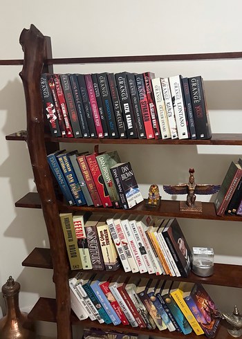 Gerçek ceviz ve çam ağacından ahşap kitaplık - Görsel 7