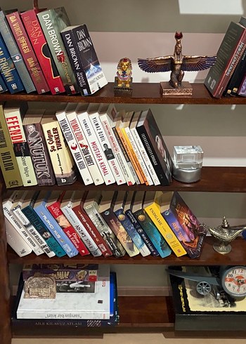 Gerçek ceviz ve çam ağacından ahşap kitaplık - Görsel 5