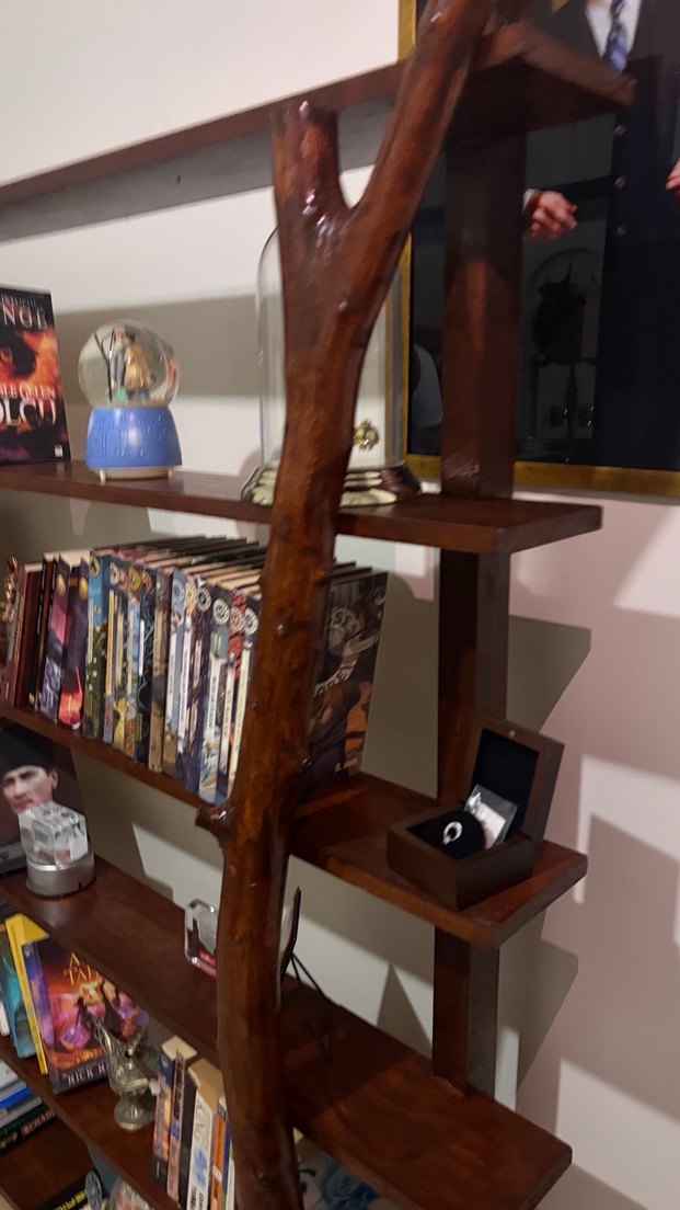 Gerçek ceviz ve çam ağacından ahşap kitaplık - Görsel 2