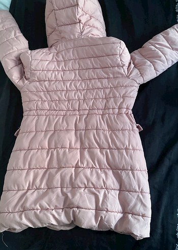 Kız Çocuk Pembe Düğmeli Mont - Görsel 3