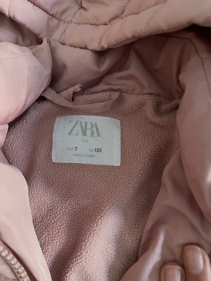 Kız Çocuk Pembe Düğmeli Mont - Görsel 2