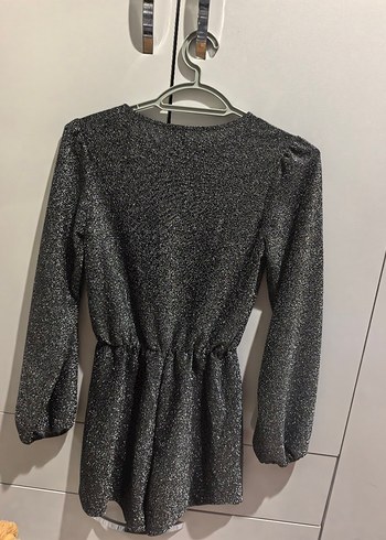 Parlak uzun kollu şortlu H&M tulum - Görsel 6