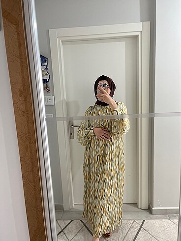 Astarlı şifon elbise - Görsel 5