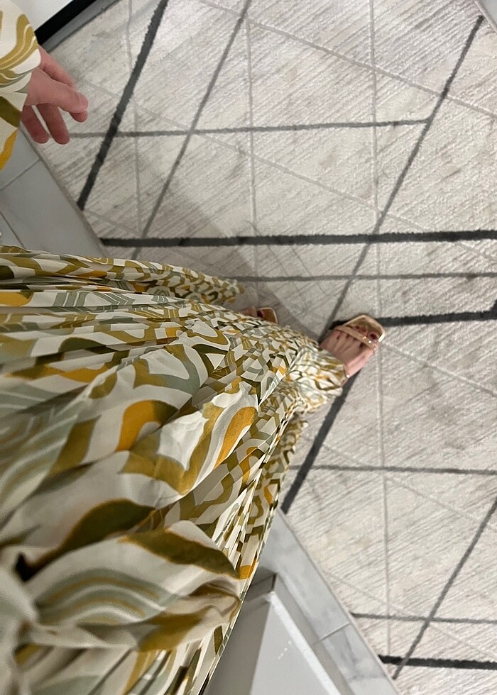 Astarlı şifon elbise - Görsel 2