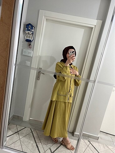 Gofre kumaş etekli takım - Görsel 5