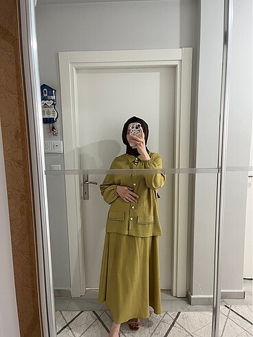 Gofre kumaş etekli takım - Görsel 6