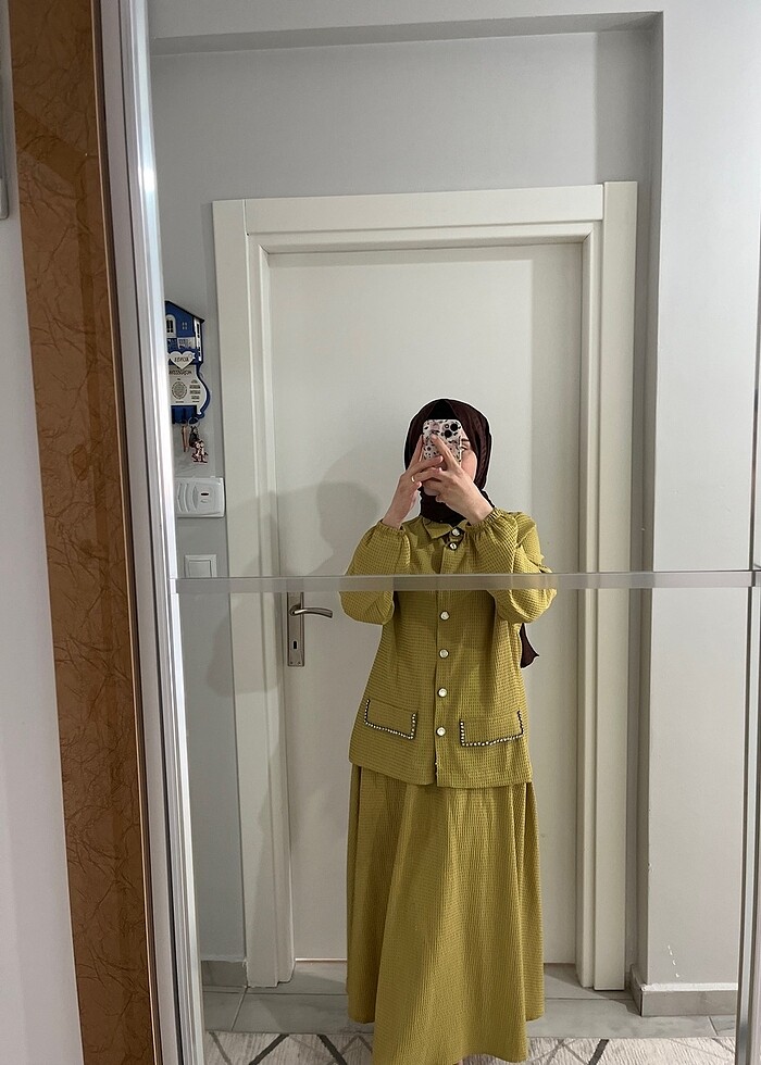 Gofre kumaş etekli takım - Görsel 3