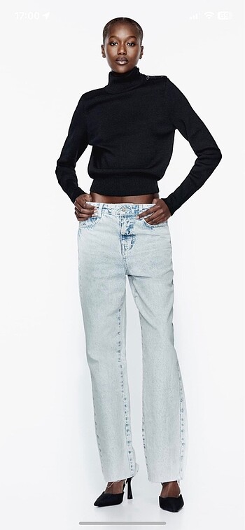 Zara yüksel bel straight jean