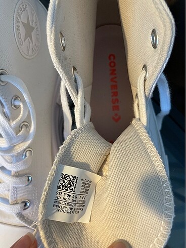 41 Beden beyaz Renk Converse 40.5 numara