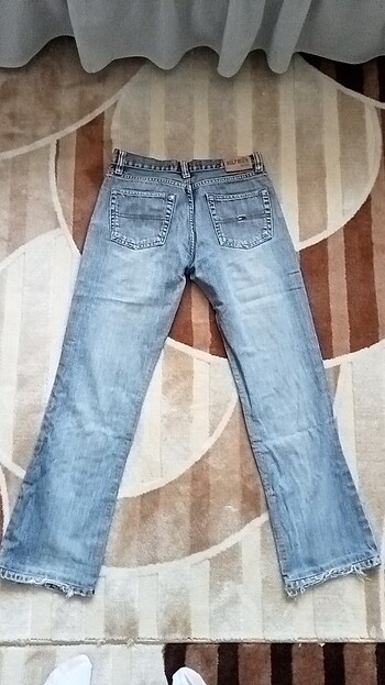 xs Beden mavi Renk tommy hilfiger düşük bel yırtık kot pantolon