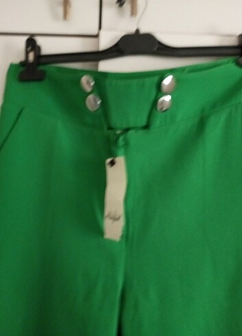 l Beden yeşil Renk Scuba kumaş pantolon