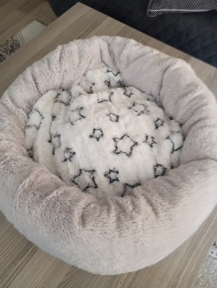 Gri Yumuşak Peluş kedi yatagı - Görsel 4