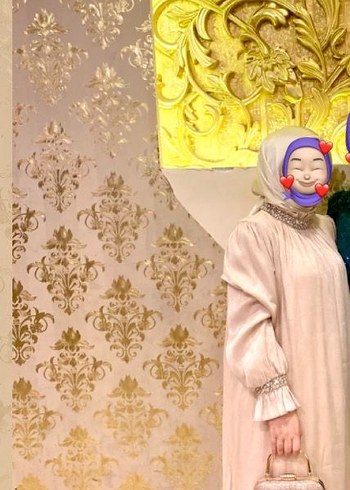 Nakış Detaylı Bej Uzun Keten Elbise - Görsel 3