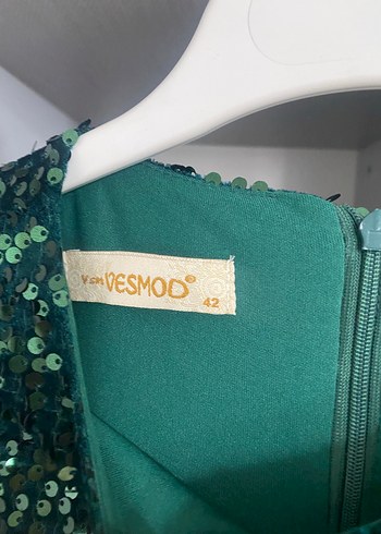 Parlak Yeşil Uzun Kollu Kadın Abiye Elbise - Görsel 5