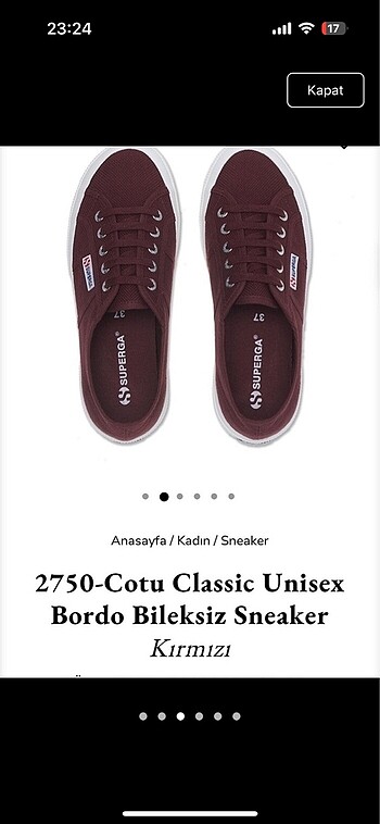 Superga Bordo superga orijinal