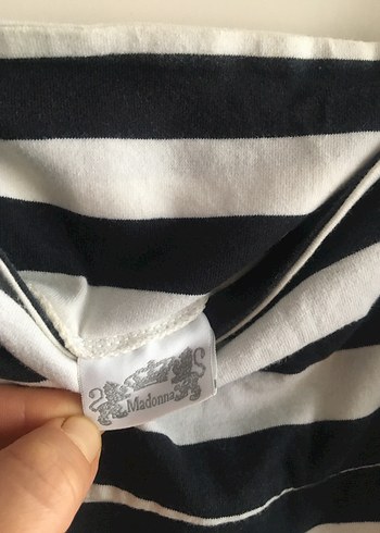 Çizgili Askılı Midi Elbise - Görsel 2