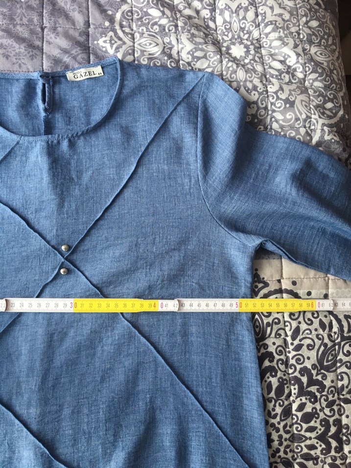 Kadın Lacivert Uzun Denim Elbise - Görsel 5