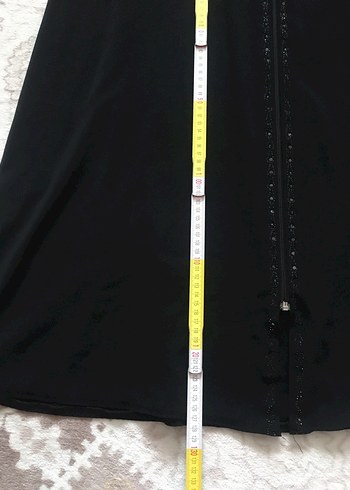 Uzun Siyah Gotik Kadın Elbise - Görsel 5