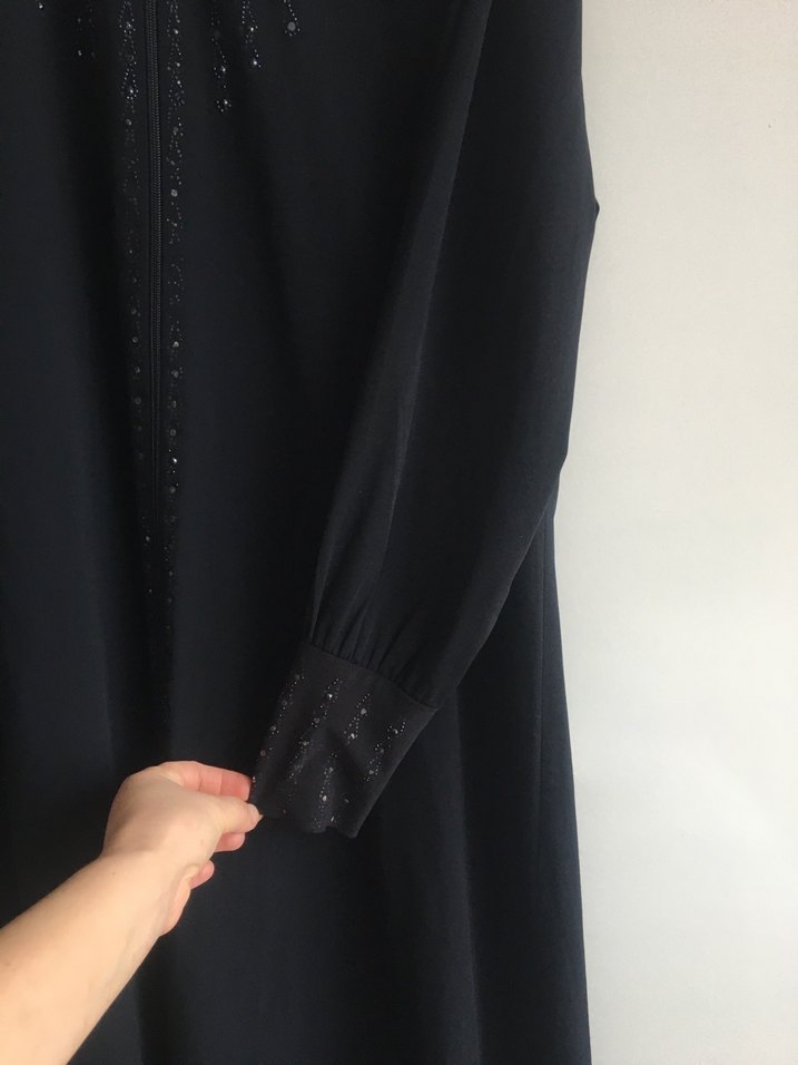 Uzun Siyah Gotik Kadın Elbise - Görsel 2