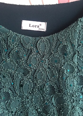 Uzun Kollu Yeşil Kadın Elbise - Görsel 2