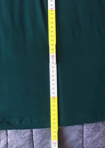 Uzun Kollu Yeşil Kadın Elbise - Görsel 4