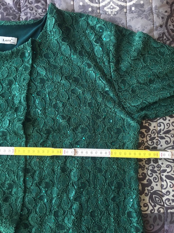 Uzun Kollu Yeşil Kadın Elbise - Görsel 5