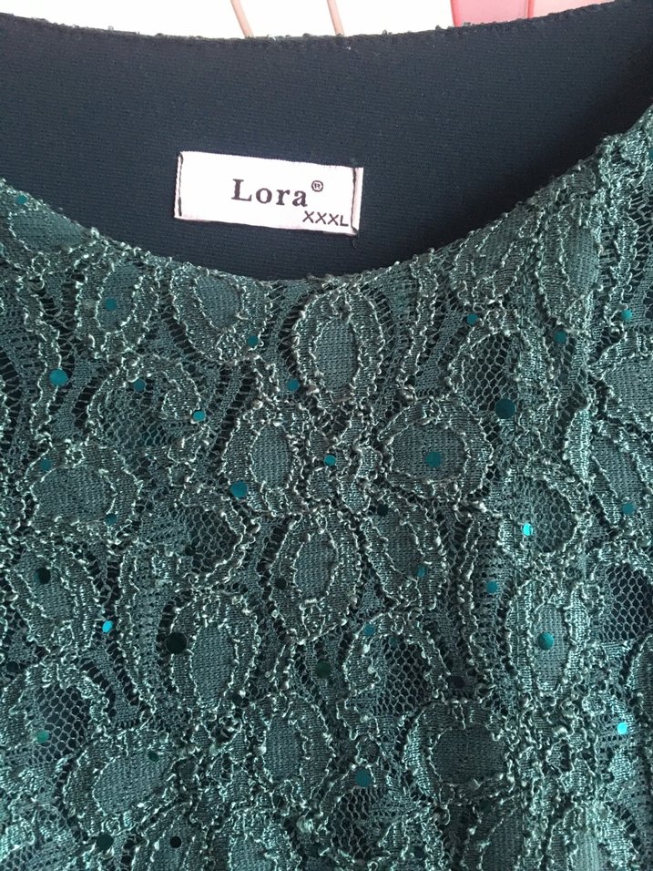 Uzun Kollu Yeşil Kadın Elbise - Görsel 2