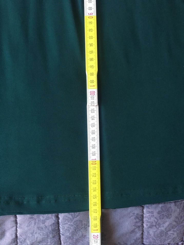 Uzun Kollu Yeşil Kadın Elbise - Görsel 4