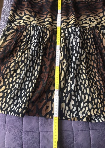 Bohem Zebra Desenli Piliseli Uzun Etek - Görsel 3