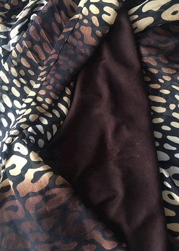 Bohem Zebra Desenli Piliseli Uzun Etek - Görsel 2