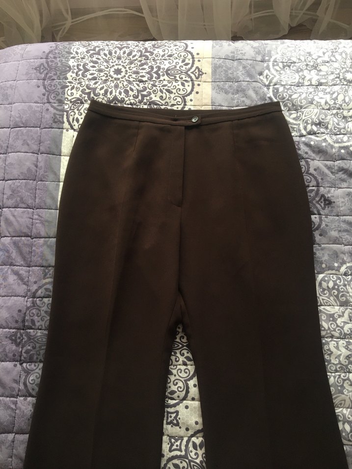 Kahverengi Kadın Ofis Kumaş Pantolon - Görsel 3