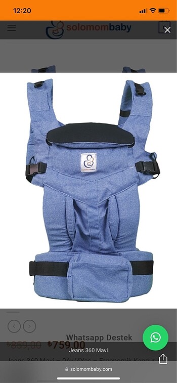 Diğer Solomom Baby 360 Ergonomik Kanguru