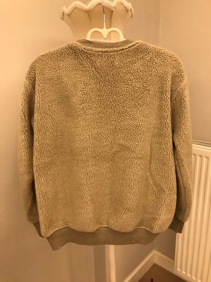 Kız Çocuk Kahverengi Peluş Sweatshirt - Görsel 3