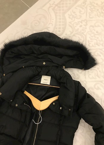 Siyah Kürklü Midi Kadın Kışlık Mont - Görsel 5