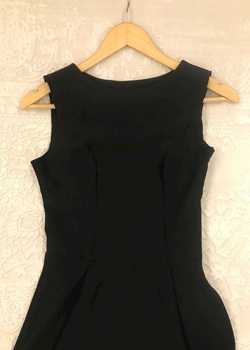 Uzun Siyah Straplez Drapeli Kadın Abiye Elbise - Görsel 5