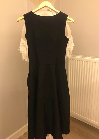 Uzun Siyah Straplez Drapeli Kadın Abiye Elbise - Görsel 3