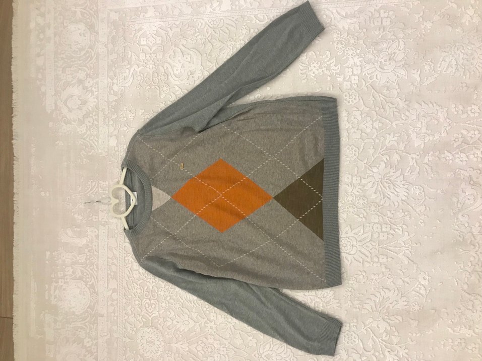 Gri Uzun Kollu Triko Kadın Kazak - Görsel 3