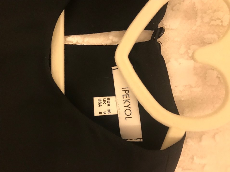 Kolu yırtmaçlı , Siyah Uzun Kollu Kadın Gömlek - Görsel 4