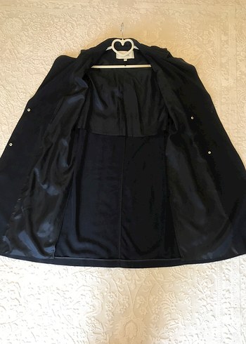 Lacivert Uzun Kadın Trençkot - Görsel 10