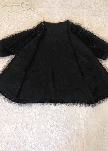 Siyah Kürklü Kadın Midi Hırka - Görsel 10